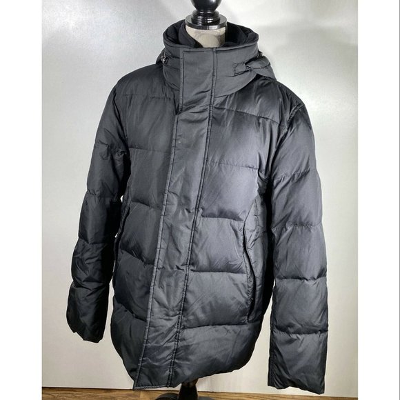 Andrew Marc Carlton Packable Hood Quilted Black Puffer Jacket, Men's Size M - Picture 3 of 7